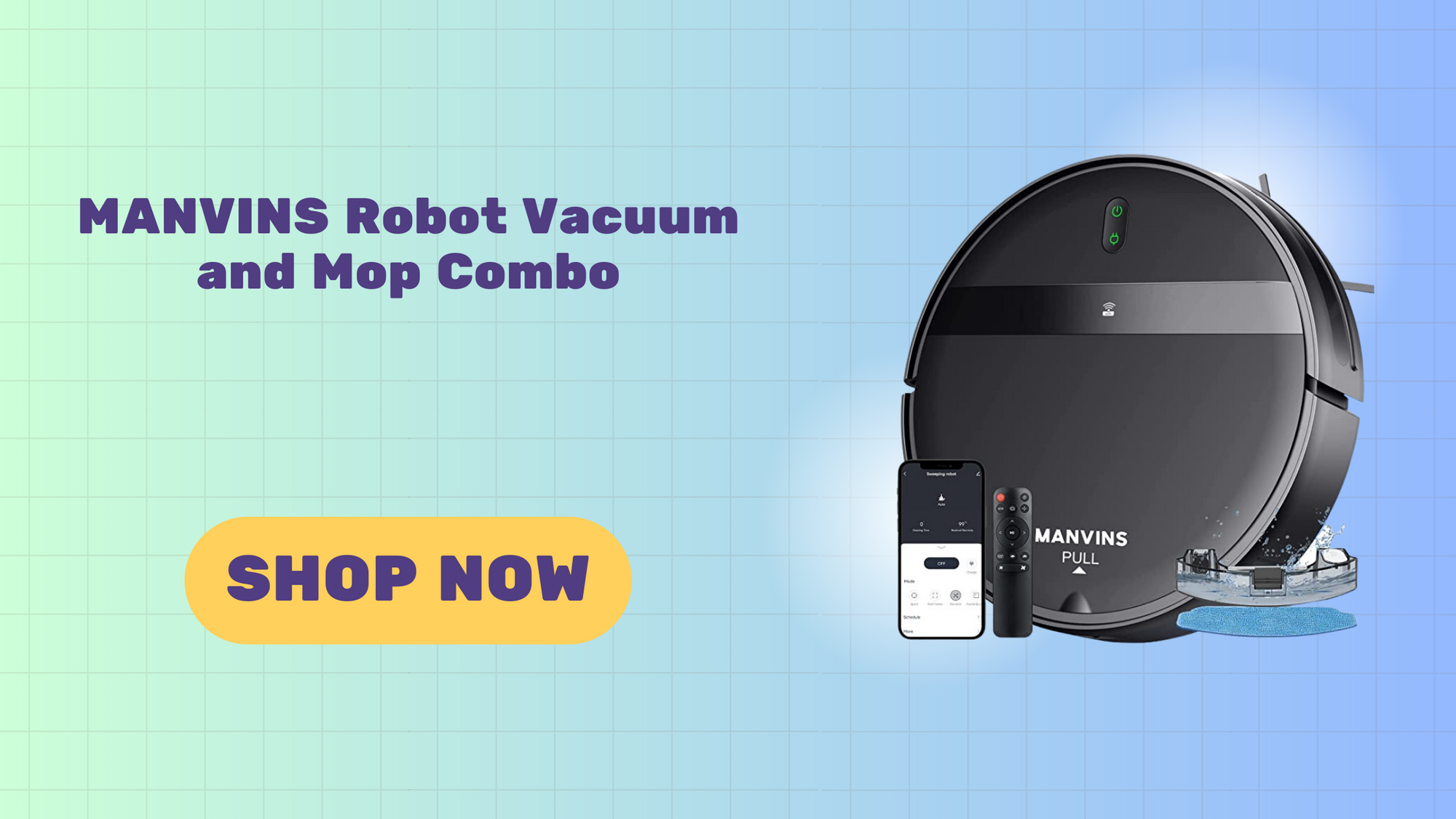 MANVINS Robot Vacuum and Mop Combo,