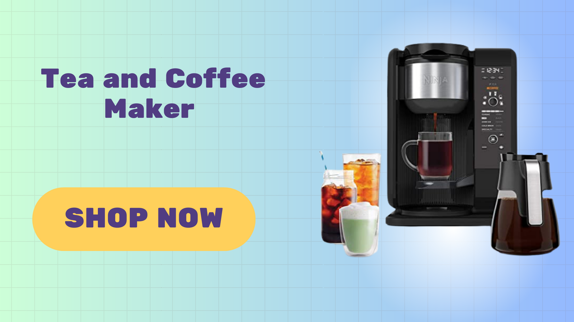 Ninja Hot and Cold Brewed System, Auto-iQ Tea and Coffee Maker