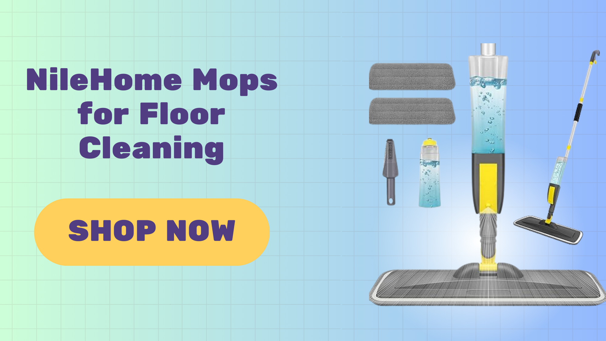 NileHome Mops for Floor Cleaning, Microfiber Spray Mop