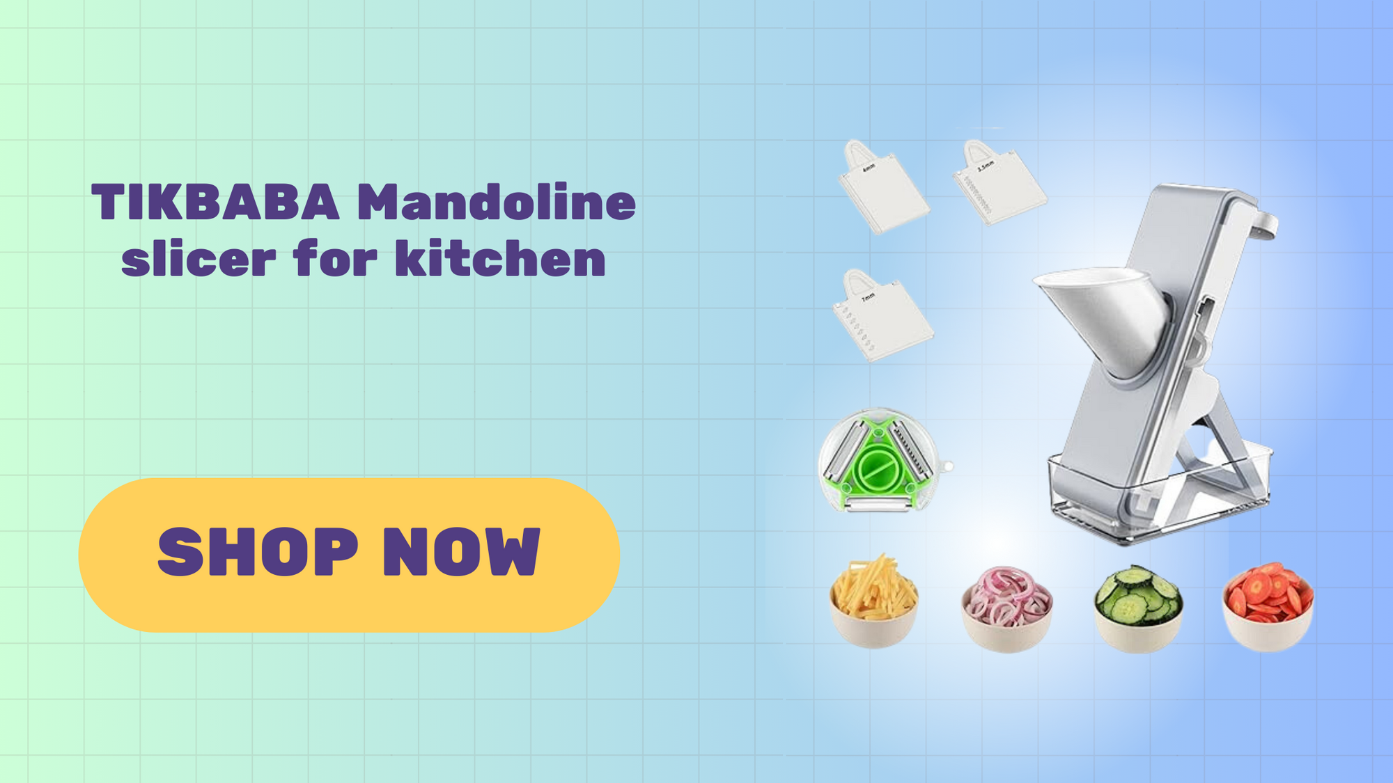 TIKBABA Mandoline slicer for kitchen