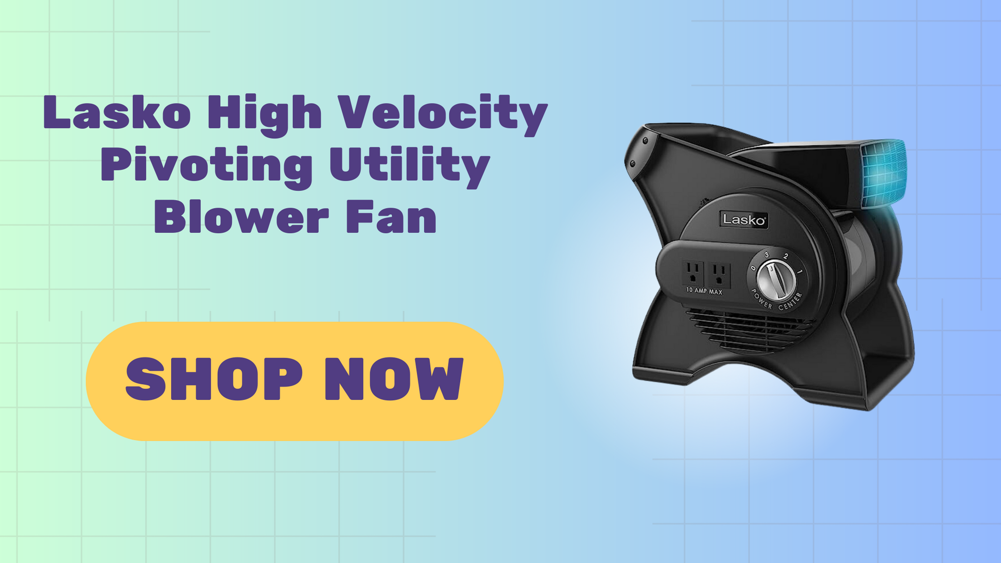 Lasko High Velocity Pivoting Utility Blower Fan