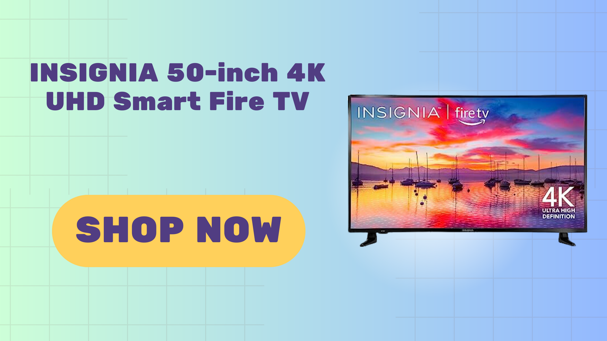 INSIGNIA 50-inch Class F30 Series LED 4K UHD Smart Fire TV